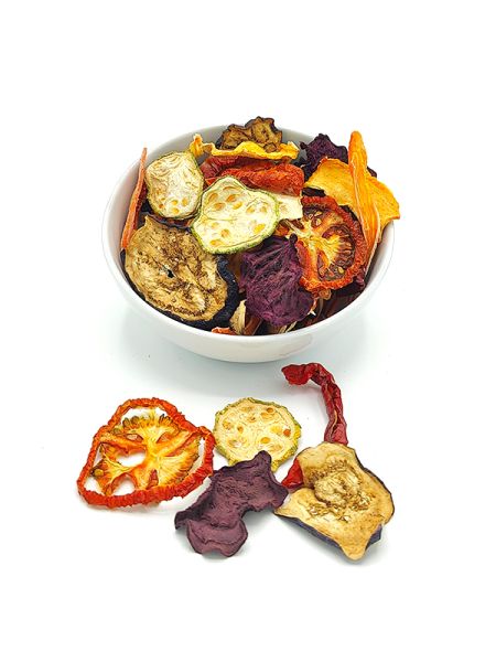 ديمبلز سناك طبيعي مجفف من الخضار المختلط مع الأعشاب